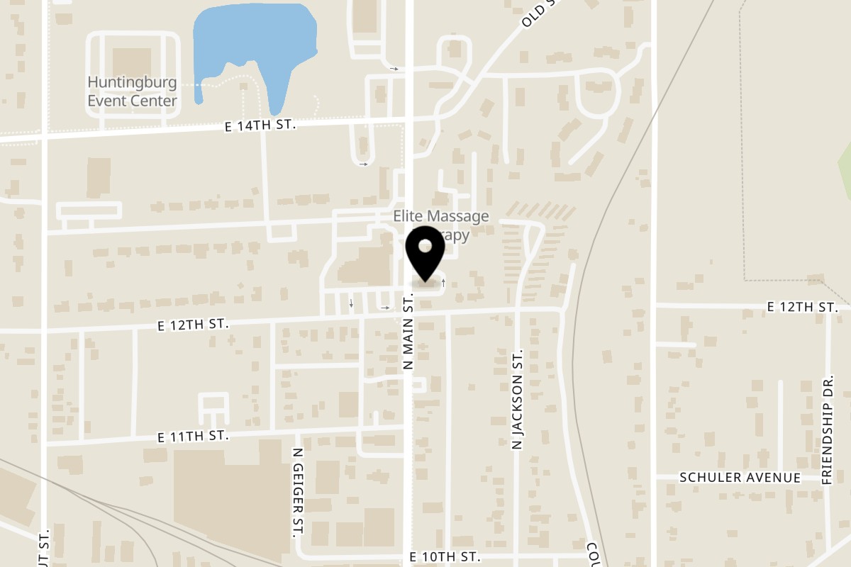 Map showing the location of Vallarta Mexican Grill on 1205 N Main St in Huntingburg